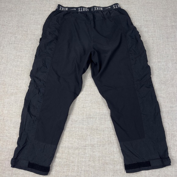 Nike Sports Utility Cargo Pants Black Womens L Cropped Techwear - Picture 6 of 9